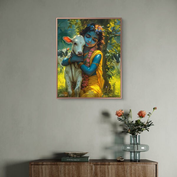 Lord Krishna with calf