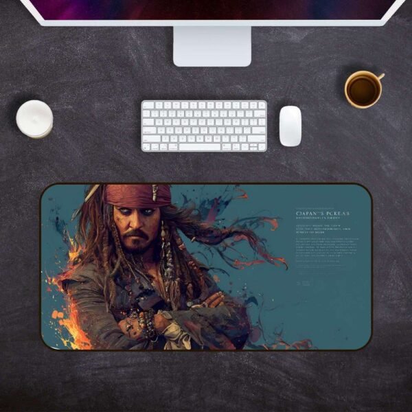 Captain Jack Sparow | Desk Mat | Desk Pad | Mouse Pad | Leather Desk Pad | Gaming Mouse Pad