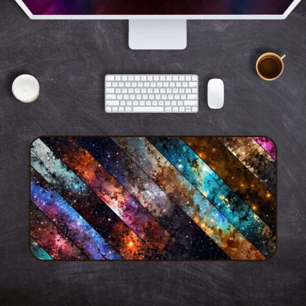 Galaxies Rainbow  | Desk Mat | Desk Pad | Mouse Pad | Leather Desk Pad | Gaming Mouse Pad